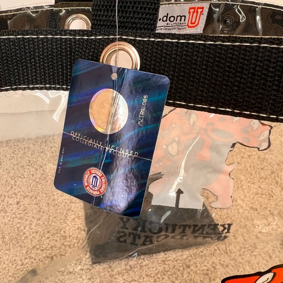 NWT Official Licensed University of Kentucky Wildcats Oversized Clear Tote - Picture 5 of 6